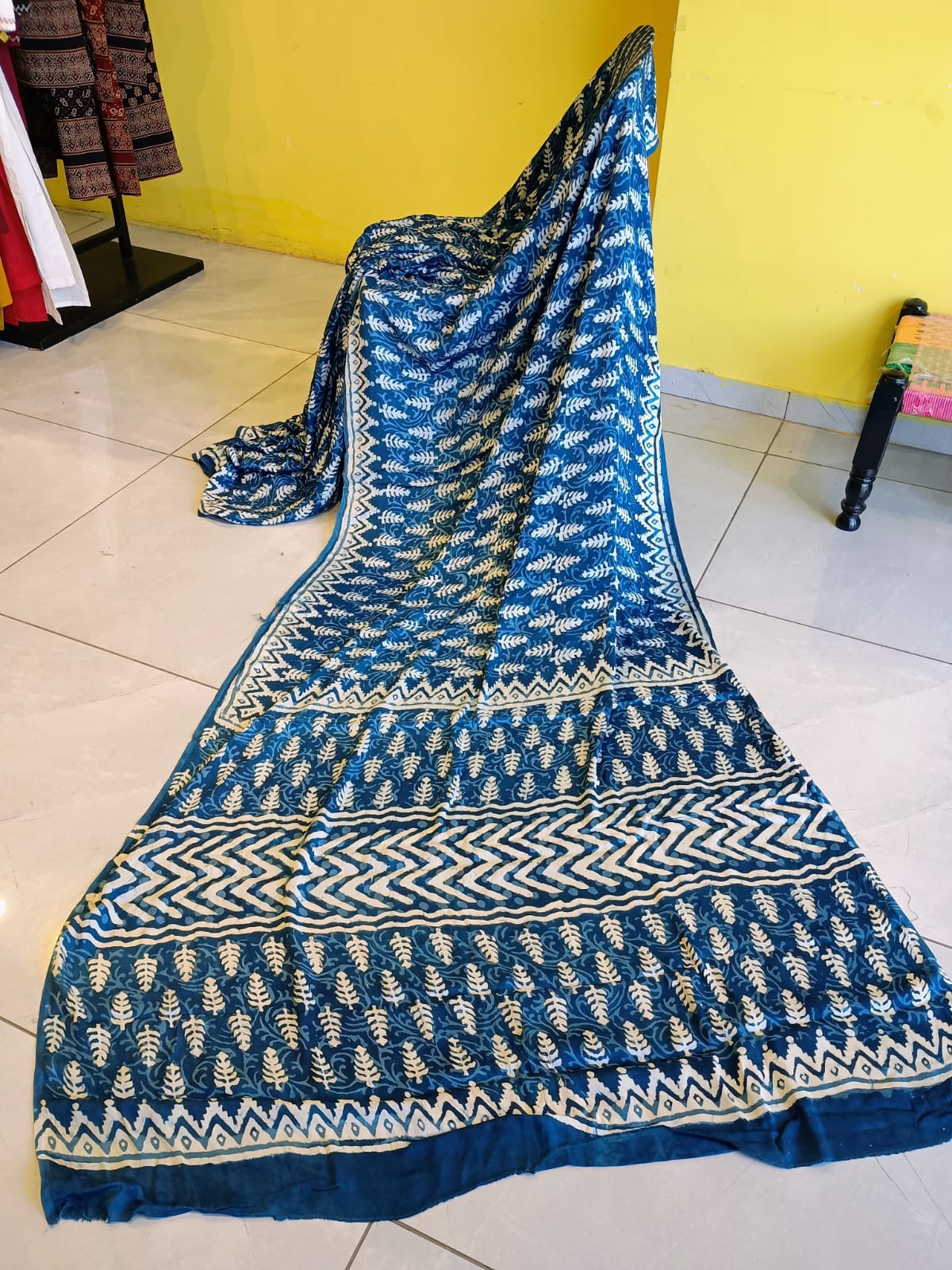 ''Vinita'' indigo modal saree