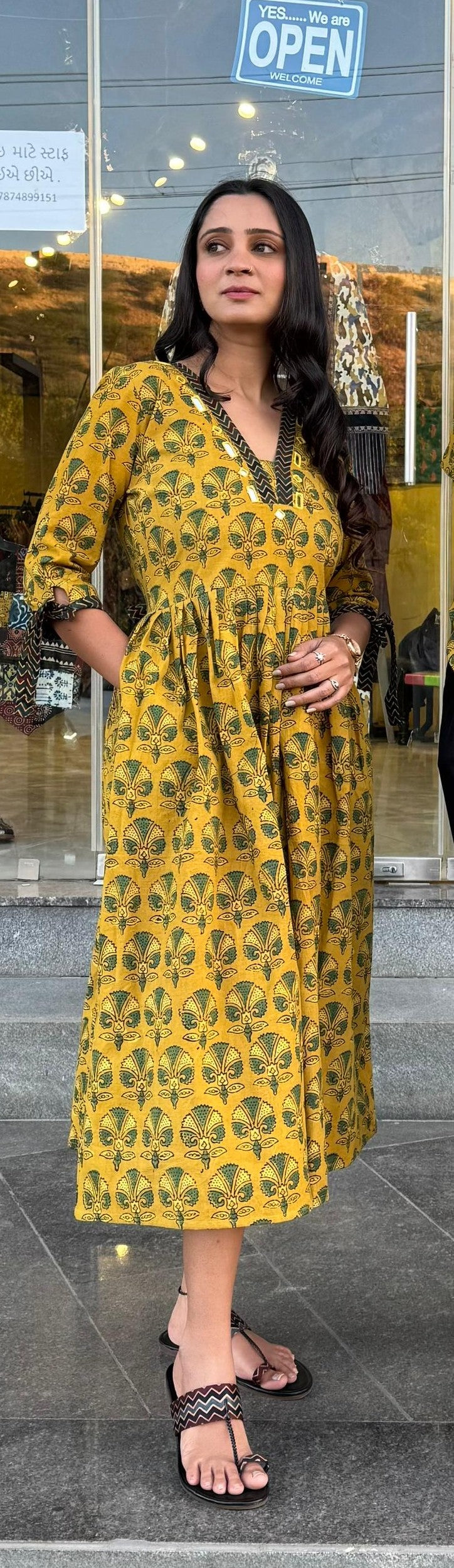 "Couple twinning "Natural cotton kurti with matching cotton shirt combo outfit