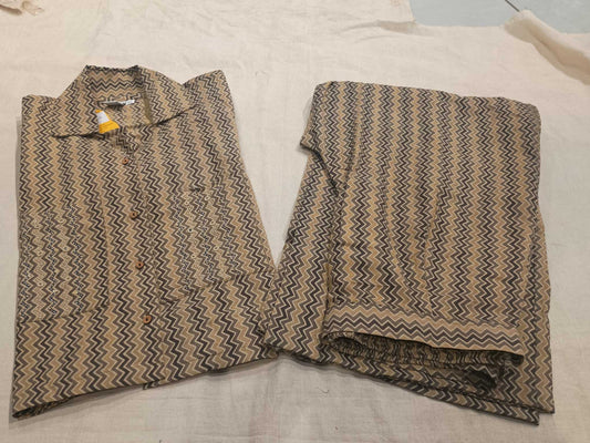 "Kritika" natural cotton crop top plazzo co-ord set