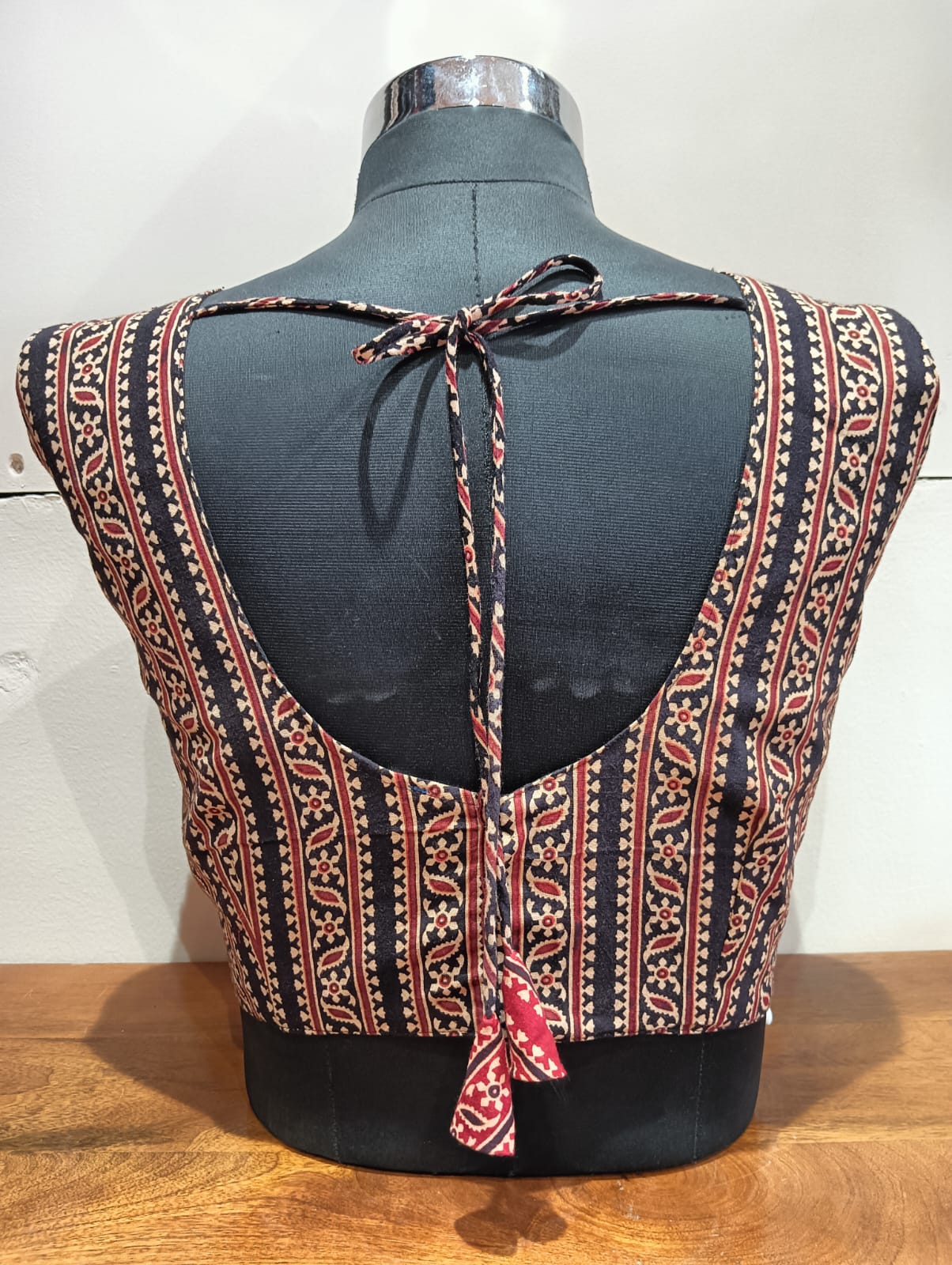 "Kriva" Ajrakh handblock cotton blouse