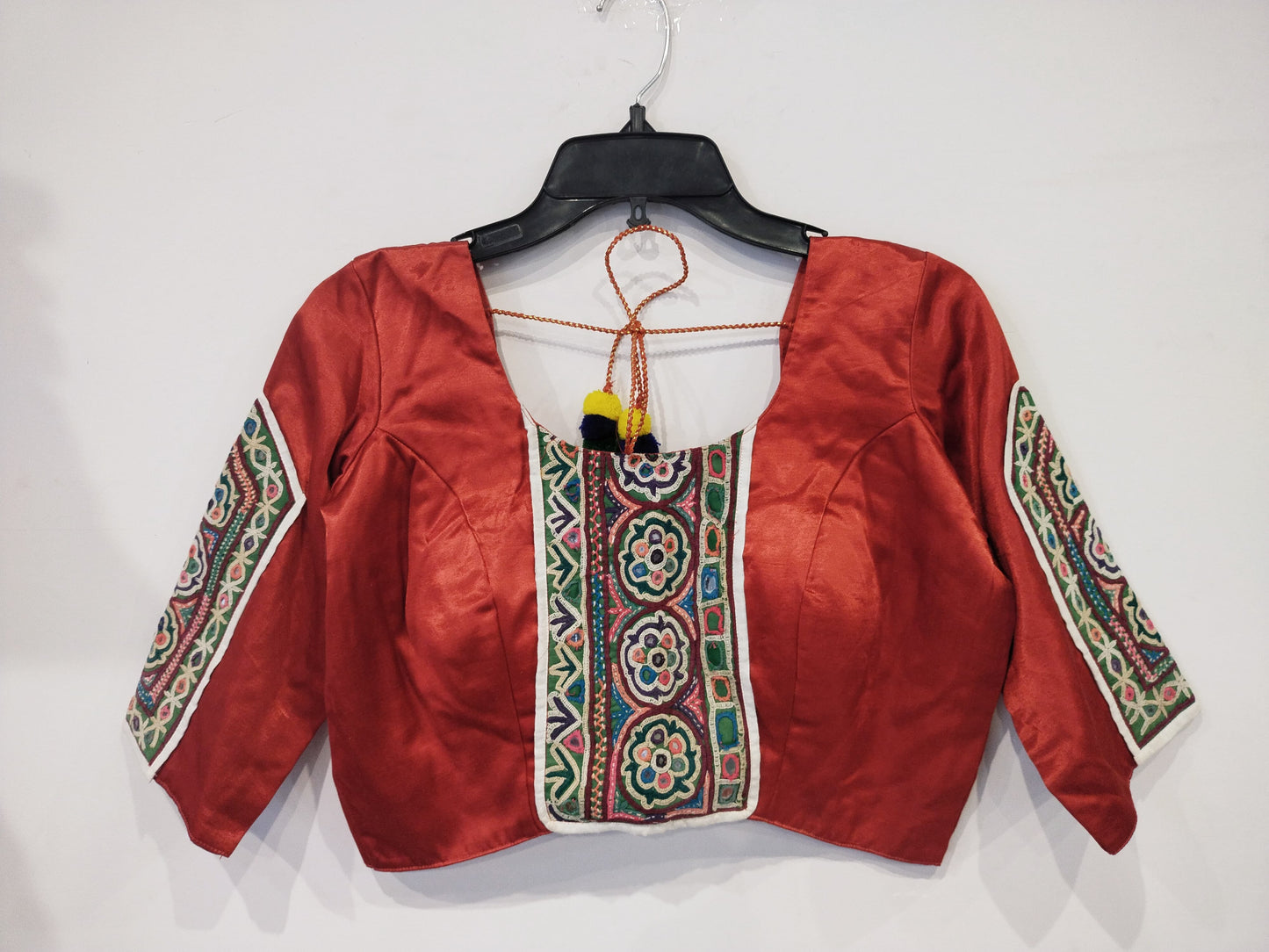 "Kriva" Red Mashroo handwork blouse