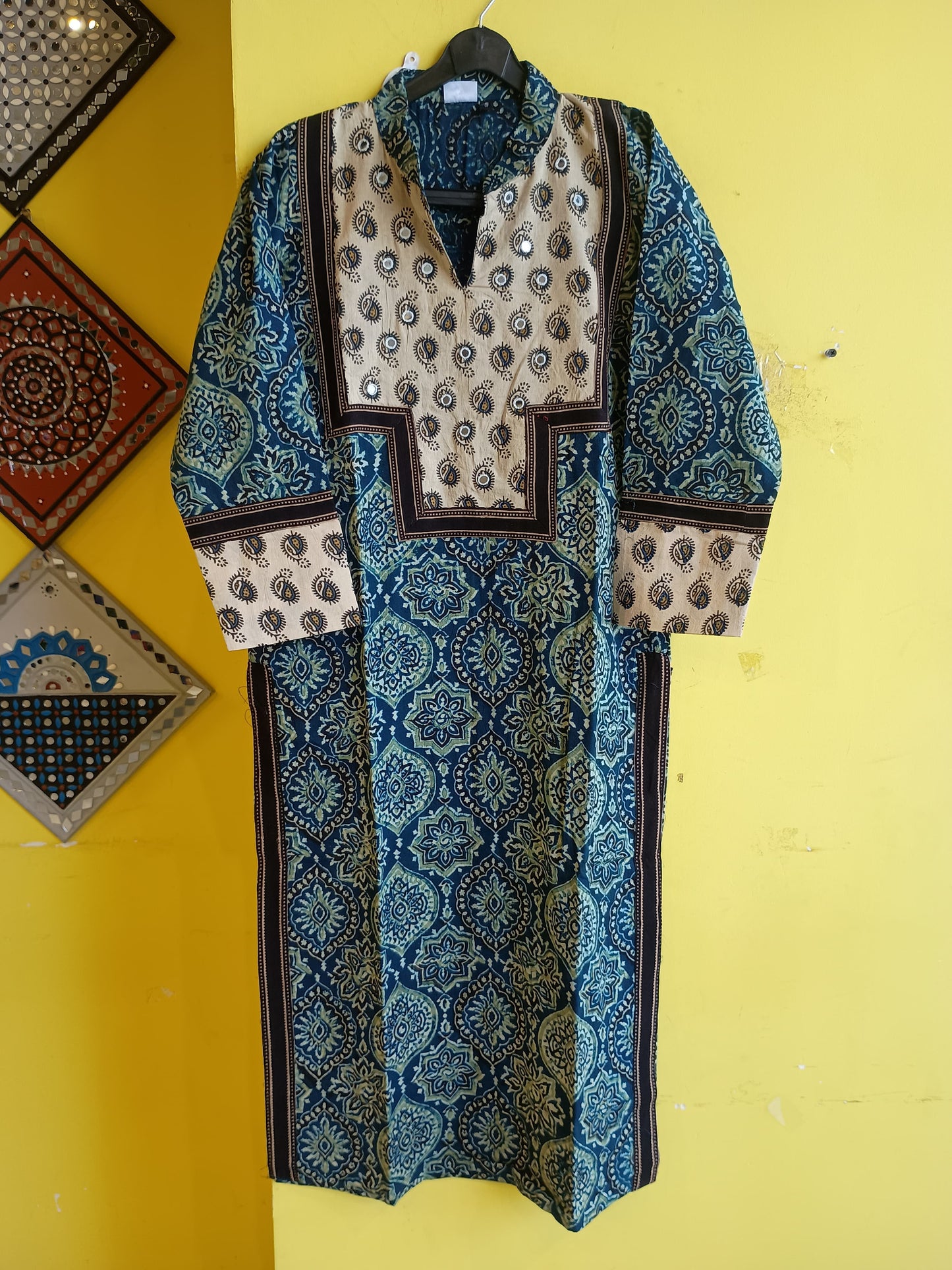 "Cheena" Natural cotton coller neck kurti