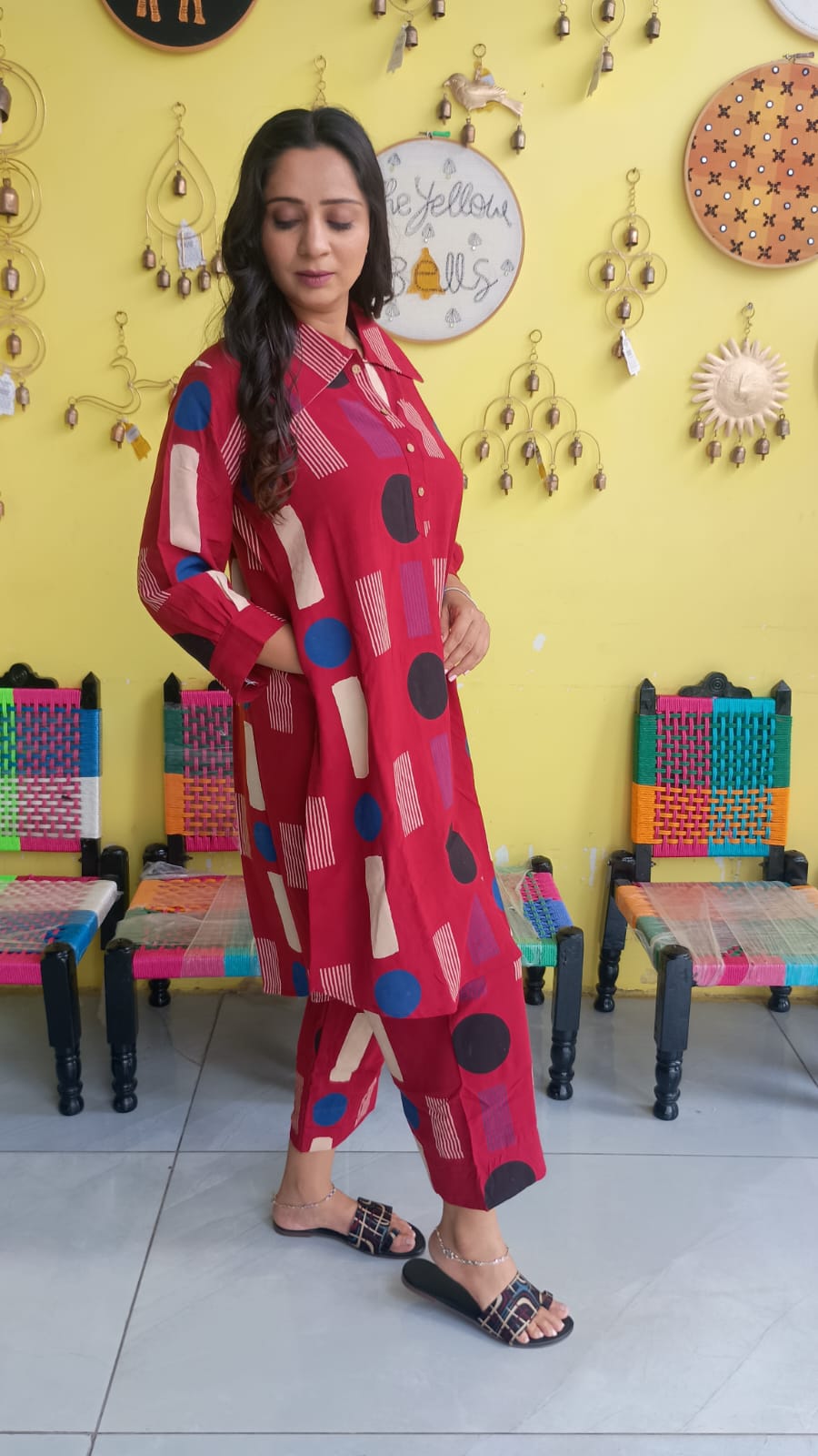 "Vanya" Semi rayon cotton co-ord set