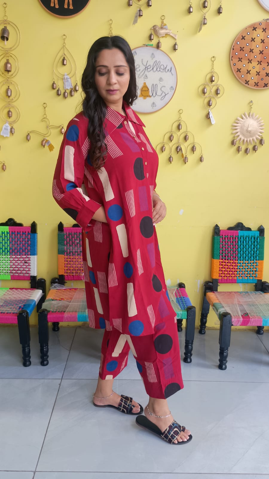 "Vanya" Semi rayon cotton co-ord set