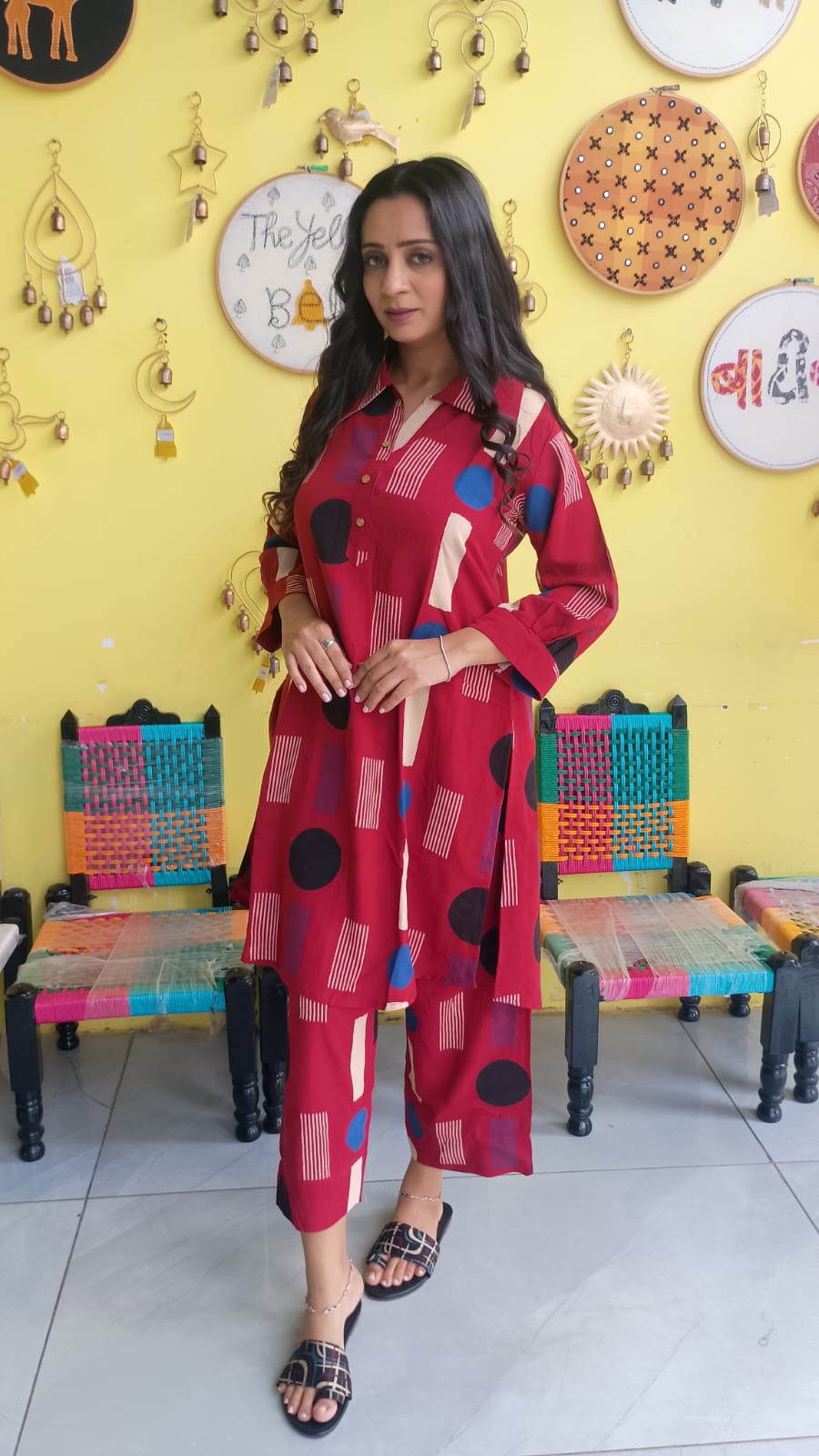 "Vanya" Semi rayon cotton co-ord set
