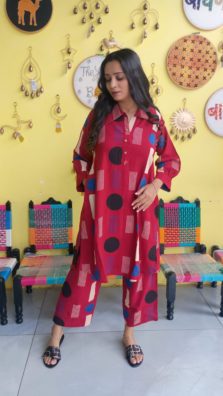 "Vanya" Semi rayon cotton co-ord set