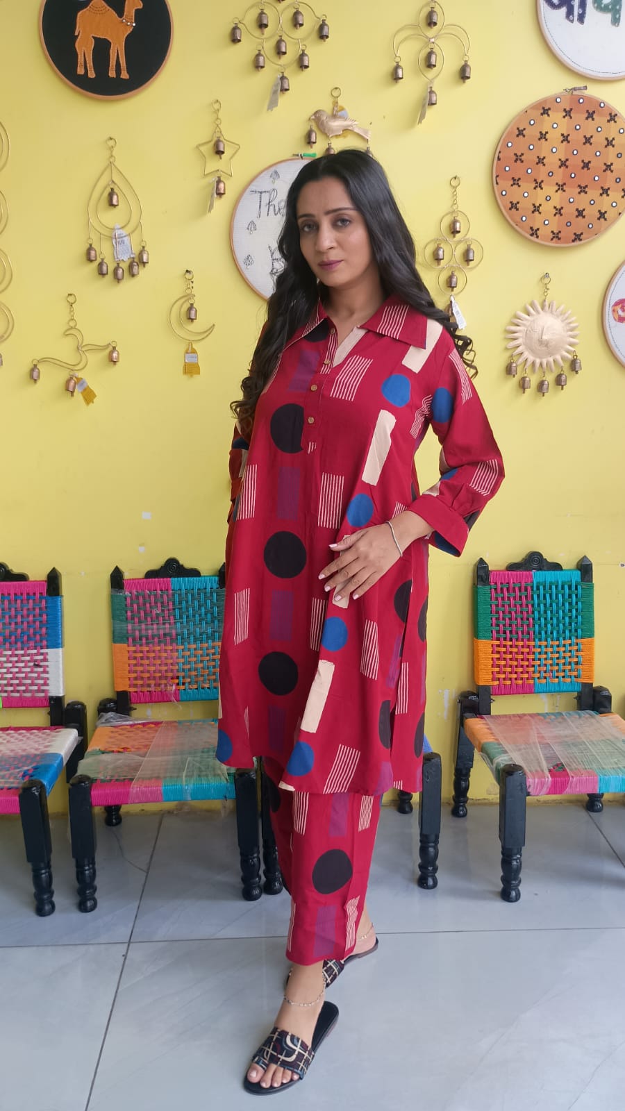 "Vanya" Semi rayon cotton co-ord set