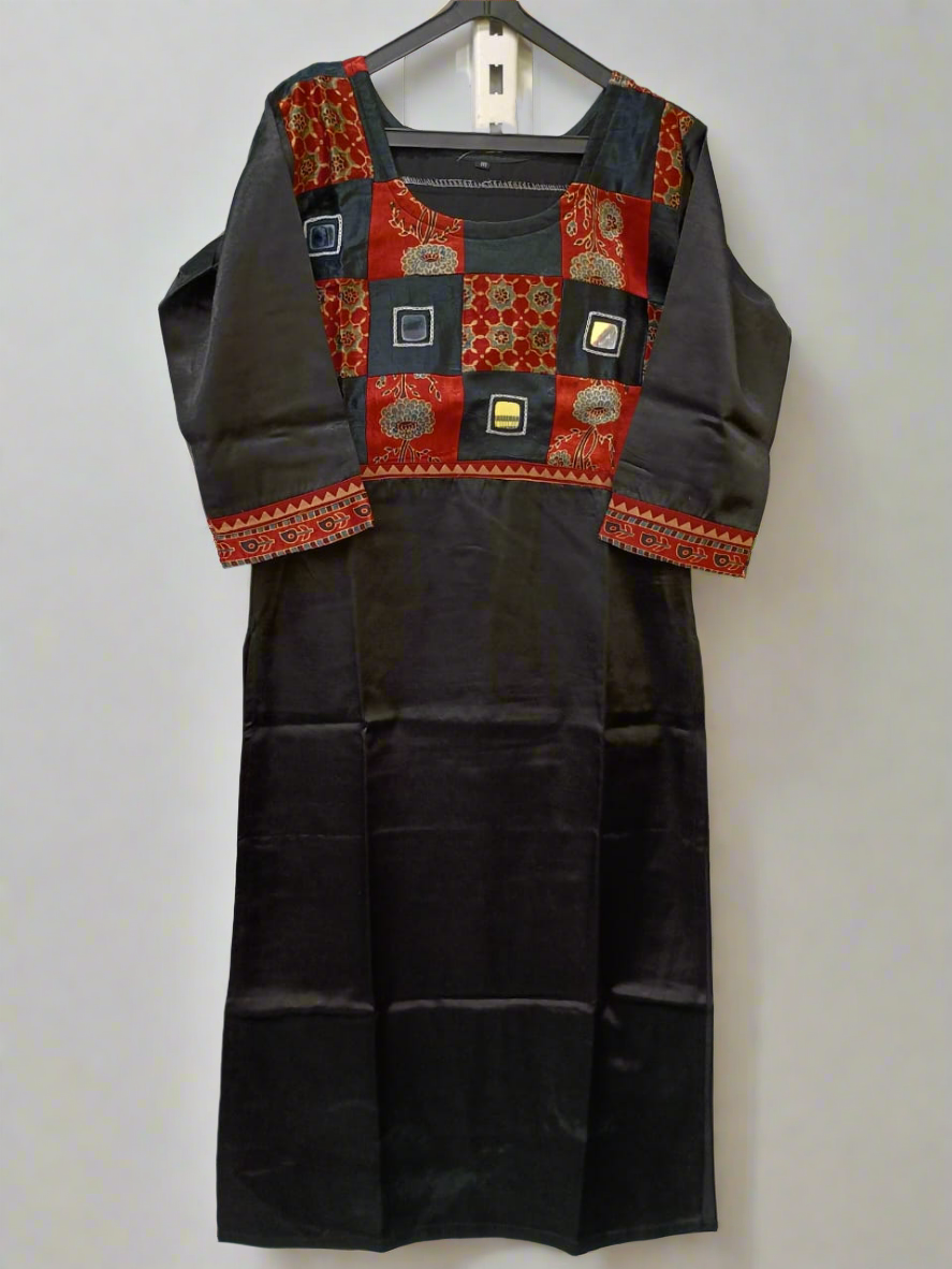 "Naity" mashroo mirror work kurti