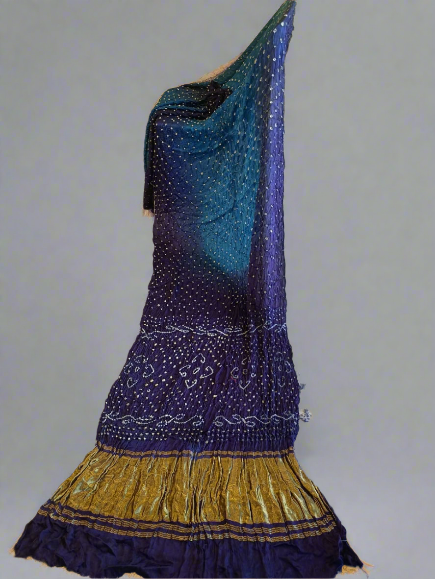 *Yamini*Modal double colour bandhej saree