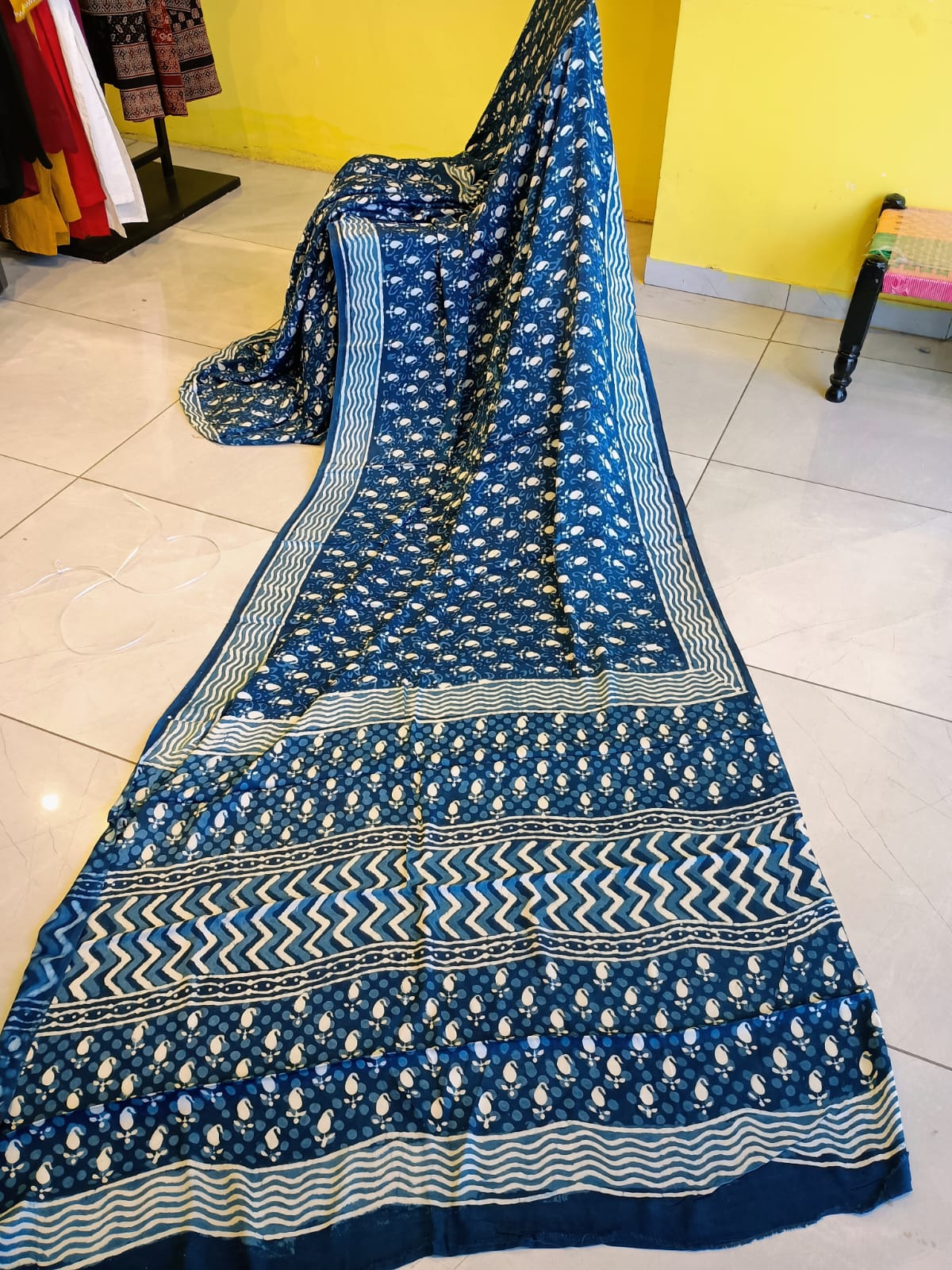 ''Vinita'New indigo modal silk saree