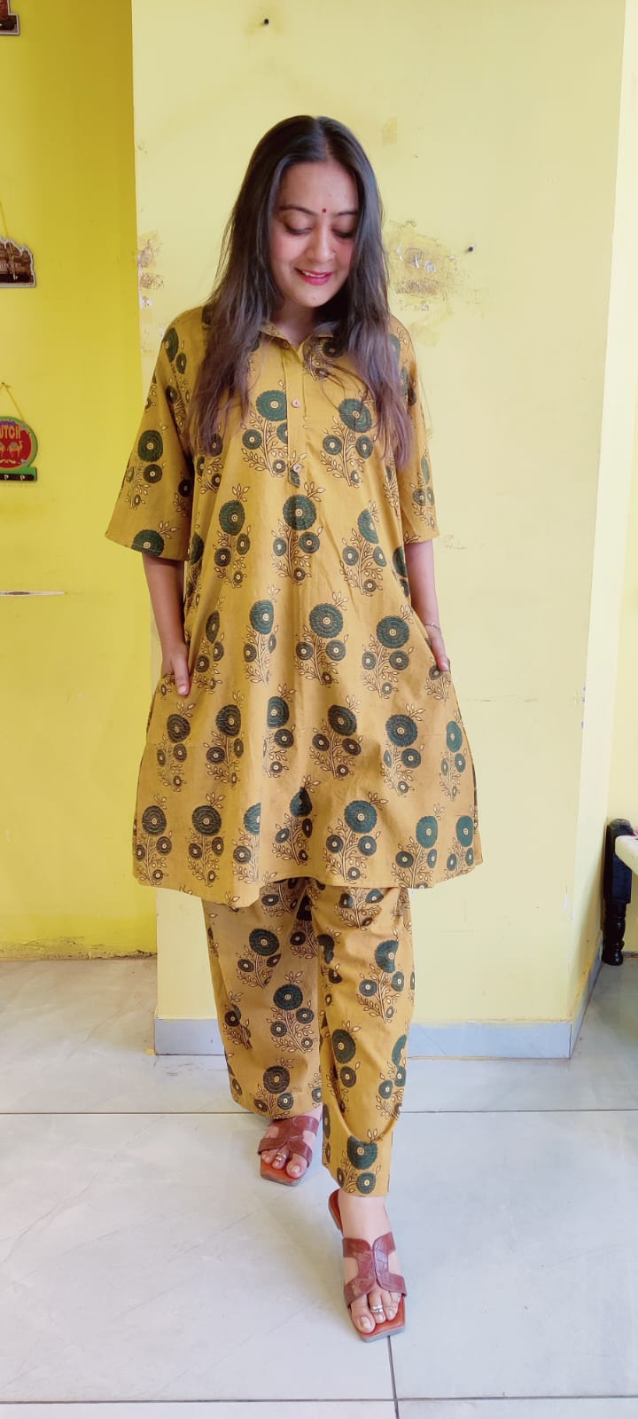 *Nehal*Natural handblock cotton co-ord sets