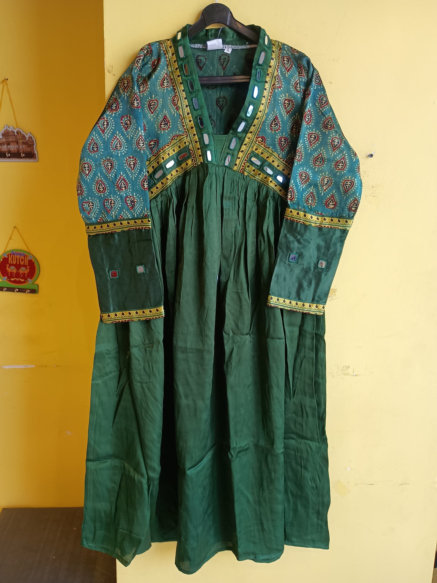 "Alia" Mashroo with modal mirror work alia cut kurti