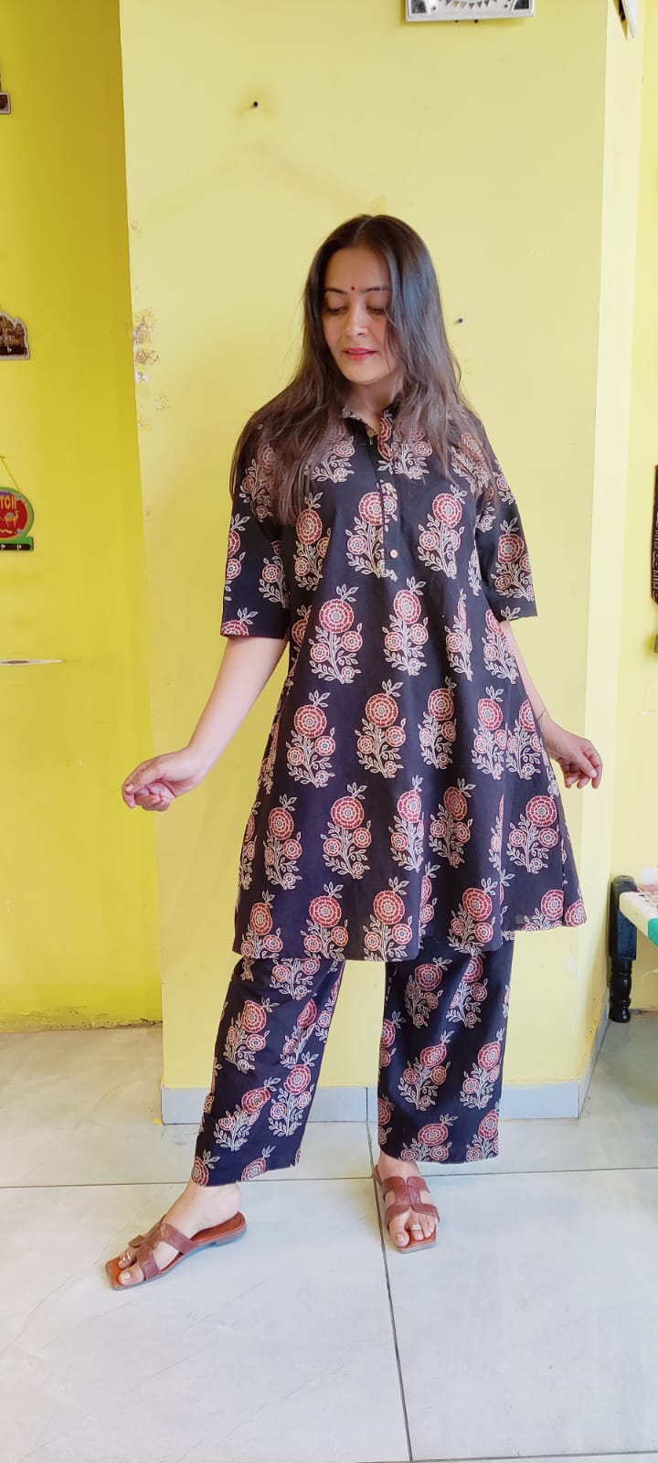 *Nehal*Natural handblock cotton co-ord sets