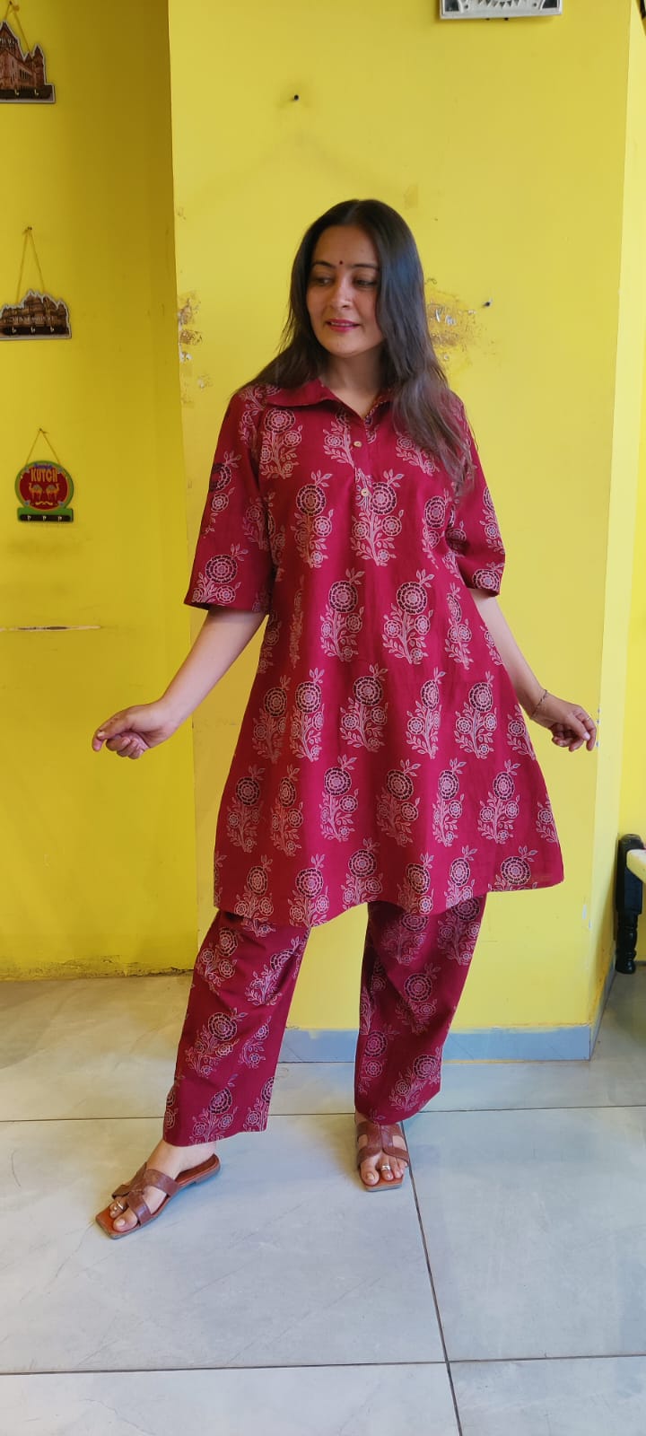 *Nehal*Natural handblock cotton co-ord sets