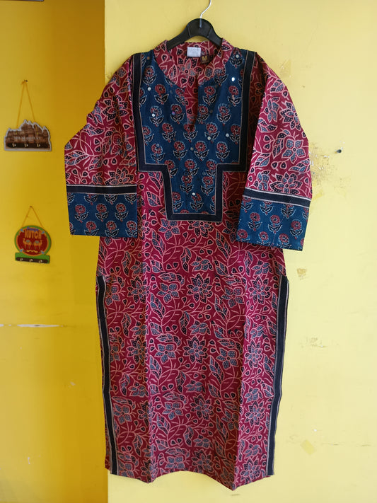 "Cheena" Natural cotton coller neck kurti