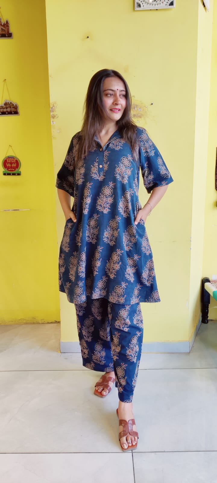 *Nehal*Natural handblock cotton co-ord sets
