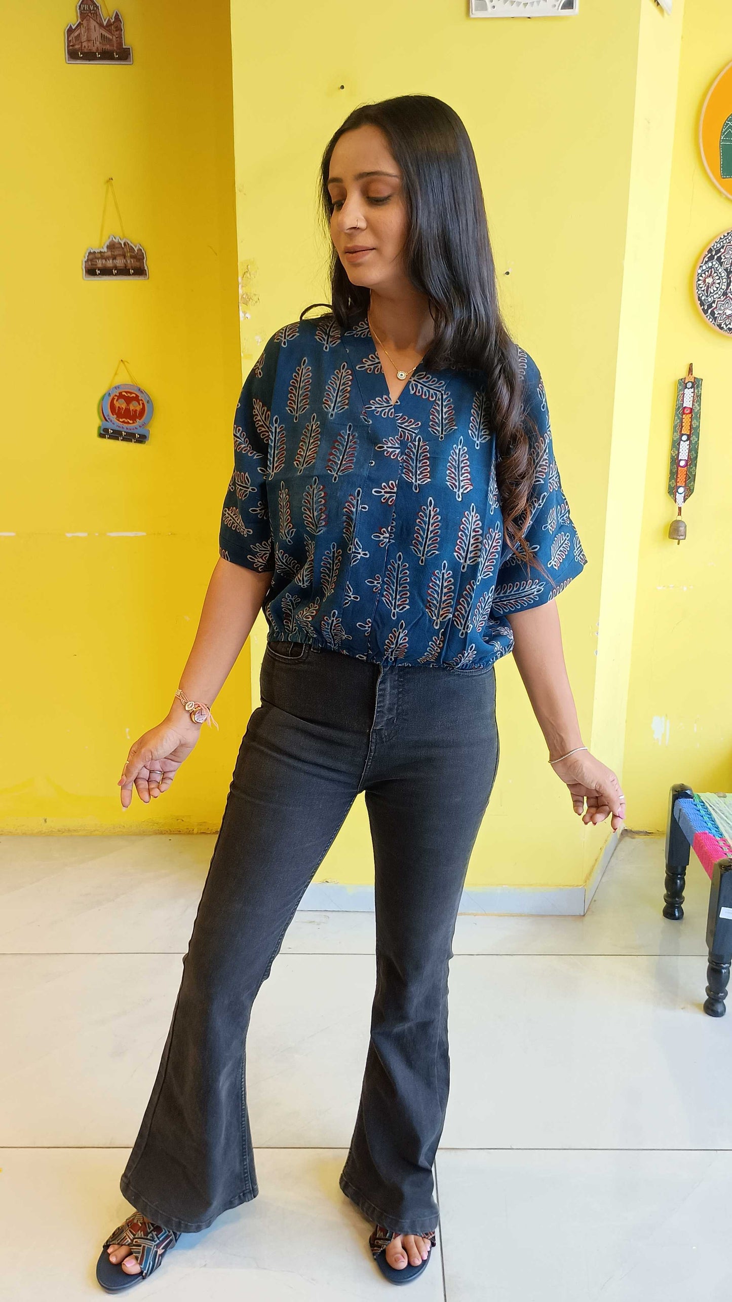 *adhya*natural rayon balloon top