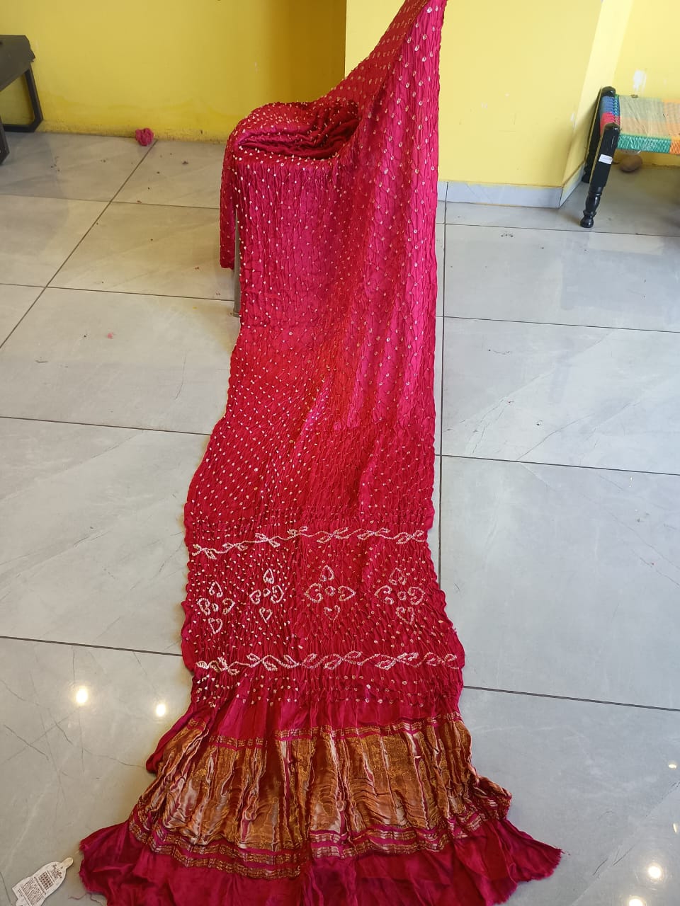 *Yamini*Modal double colour bandhej saree