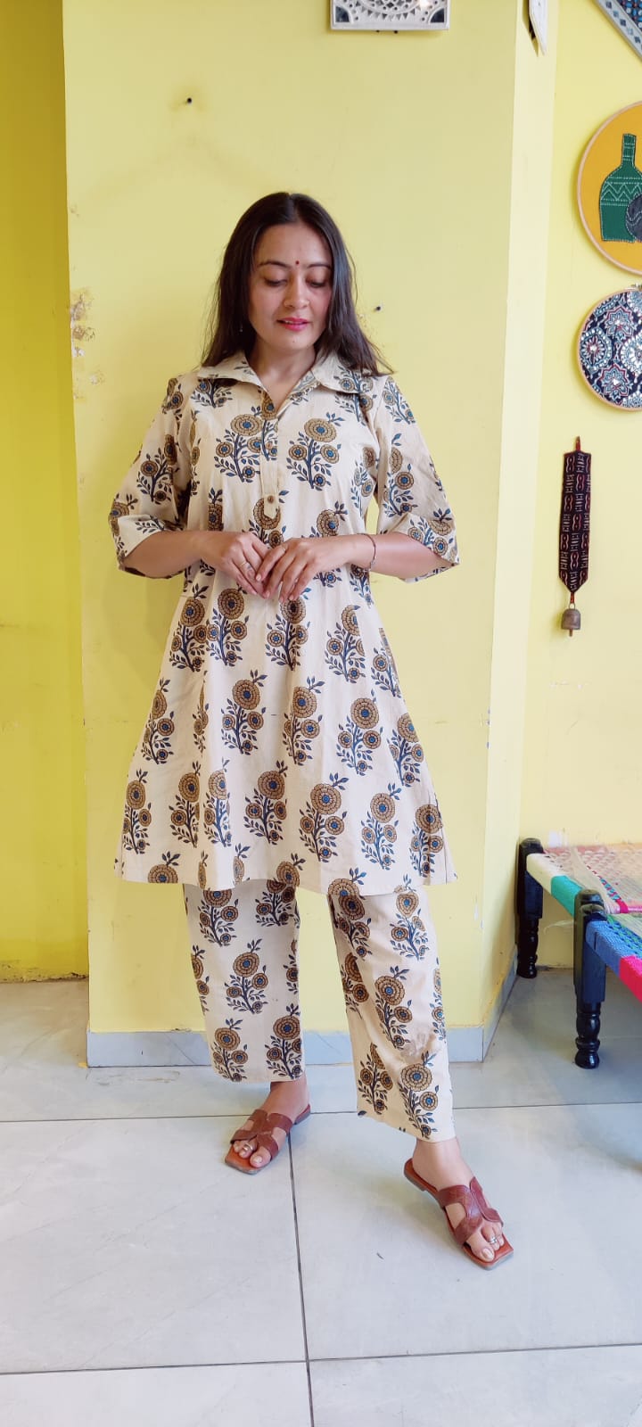 *Nehal*Natural handblock cotton co-ord sets
