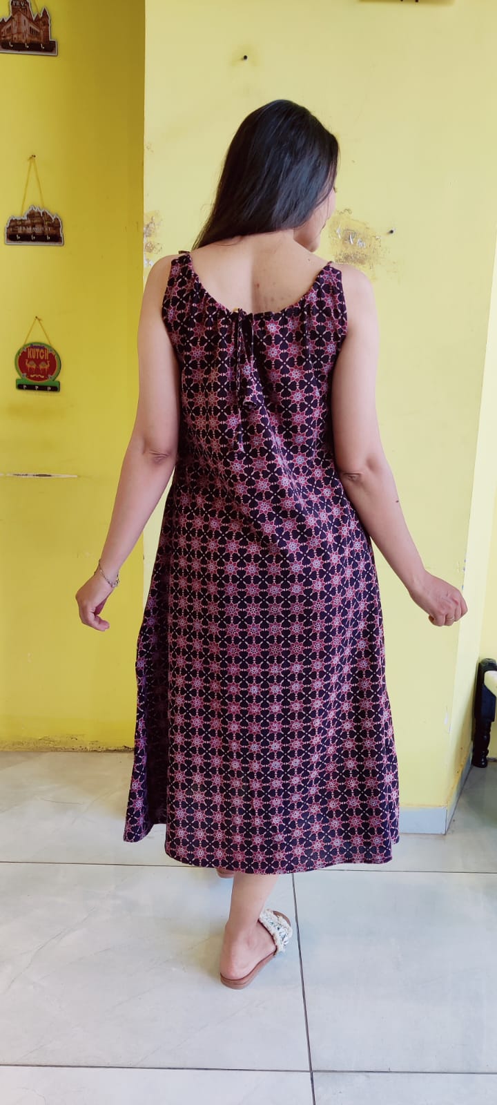 *Dulari*natural handblock cotton drawstring kurti