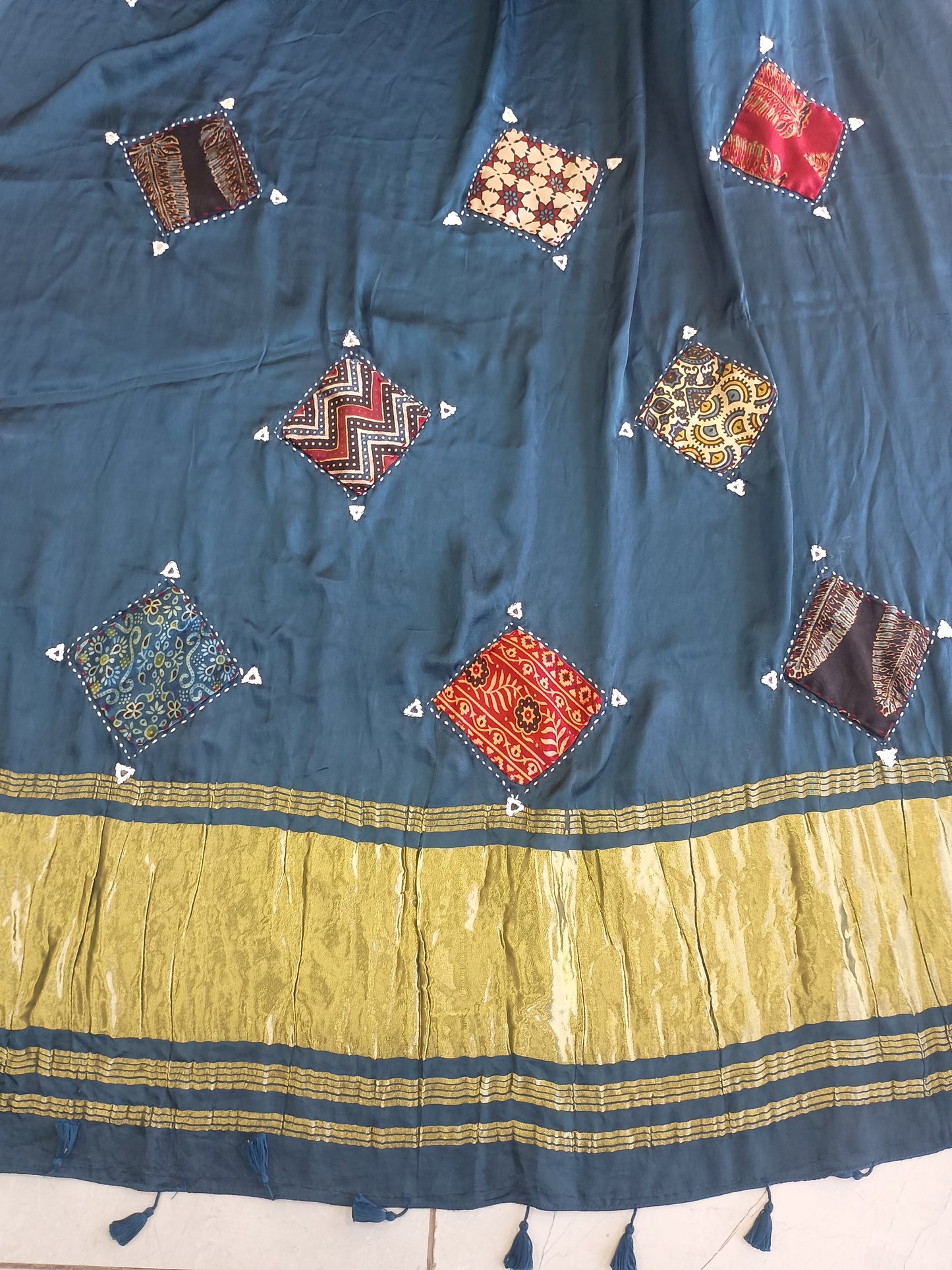 *Reya*Modal patch work tc pallu saree