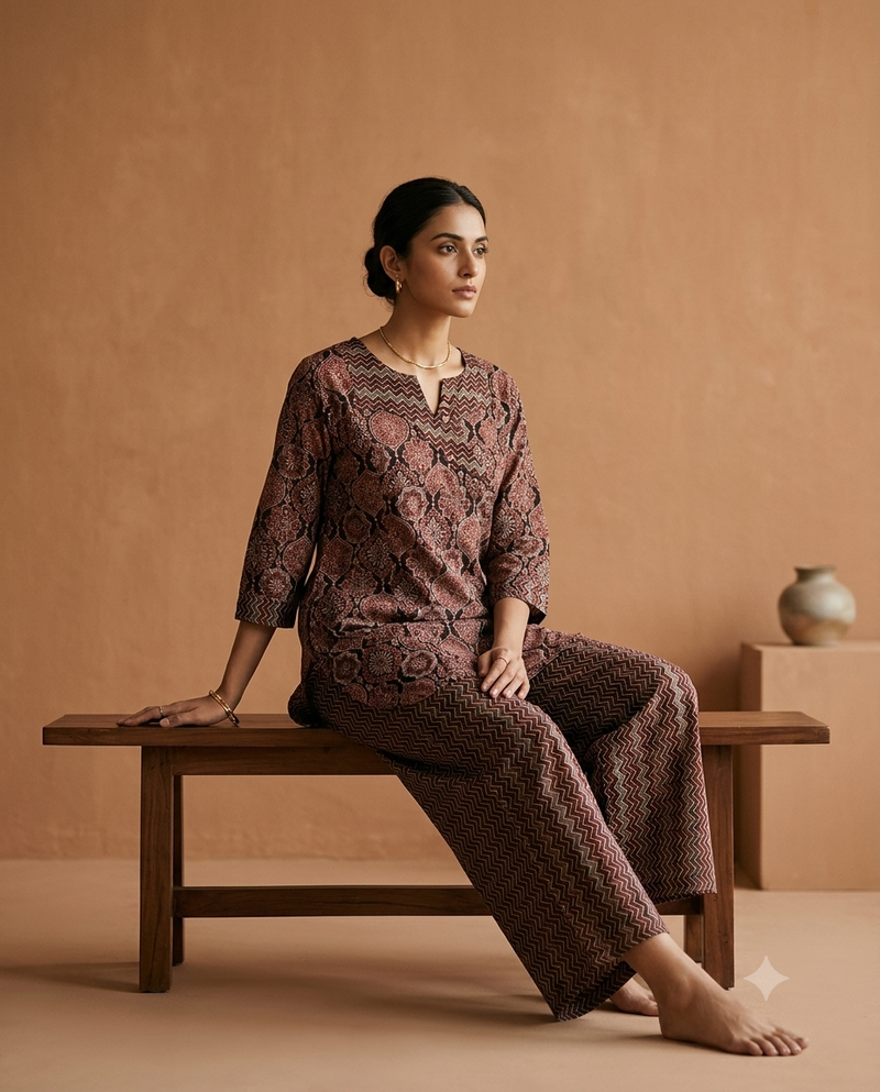 NATURAL COTTON 2PC SET