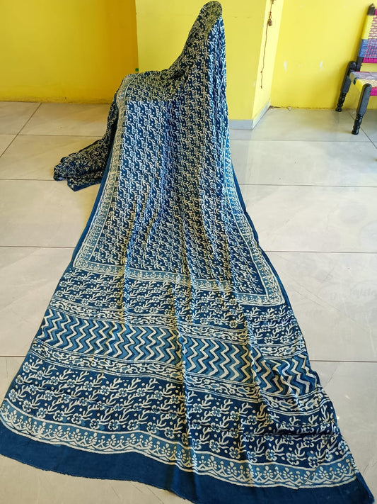 ''Vinita'' indigo modal saree