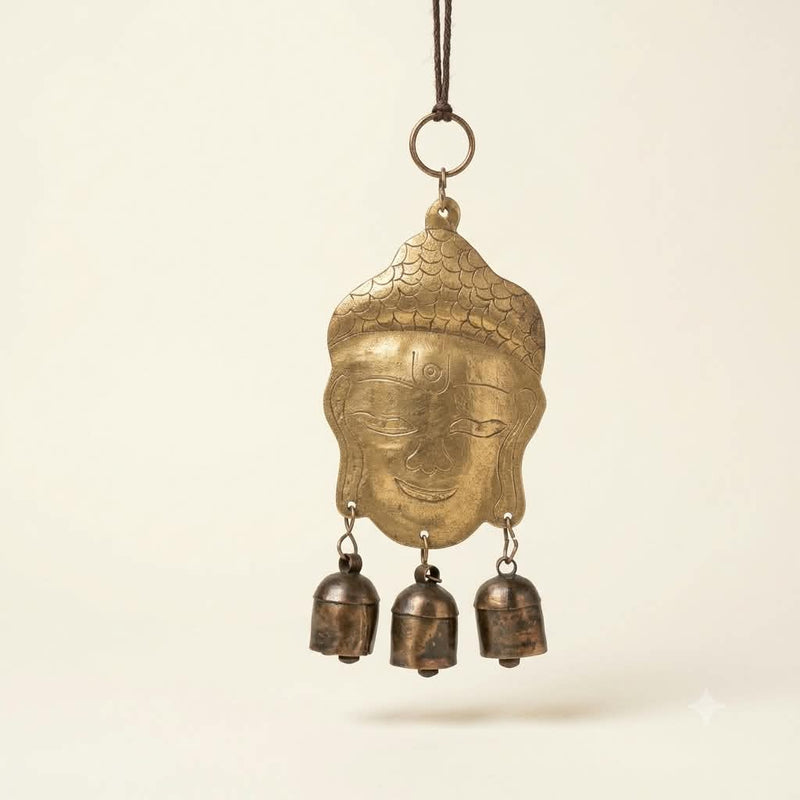 VINTAGE COPPER BELL CHIME WALL HANGING
