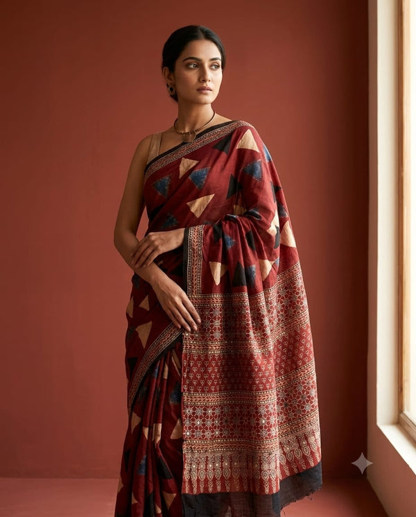 Ajrakh sarees