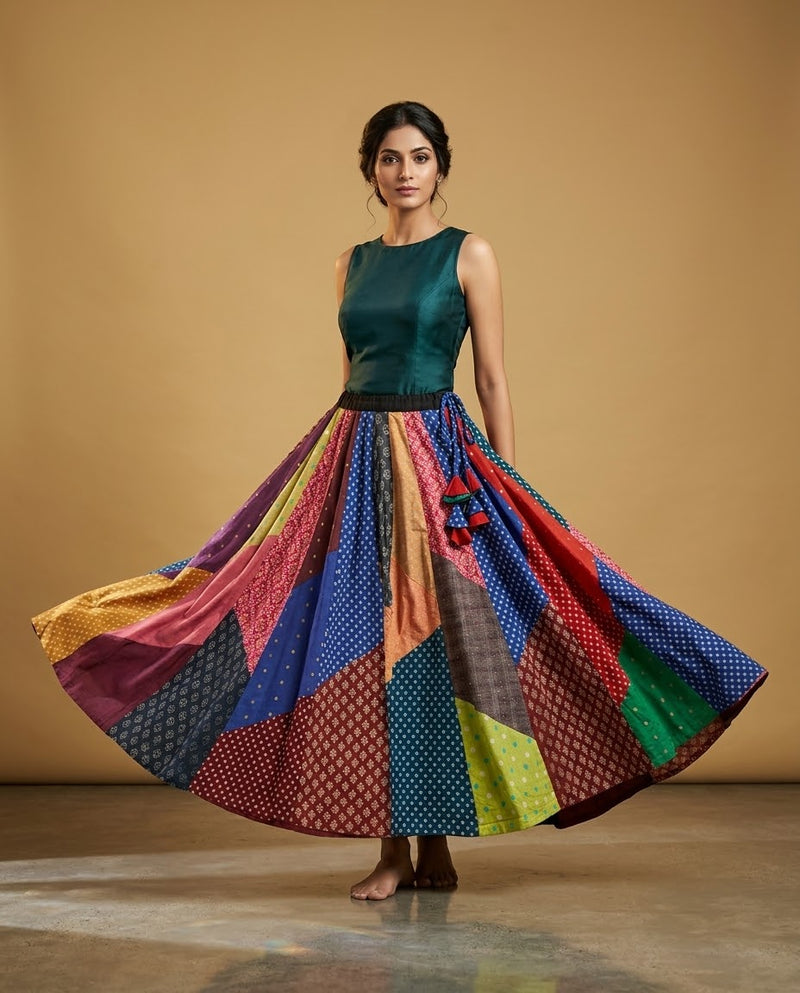 Raasready patchwork skirt