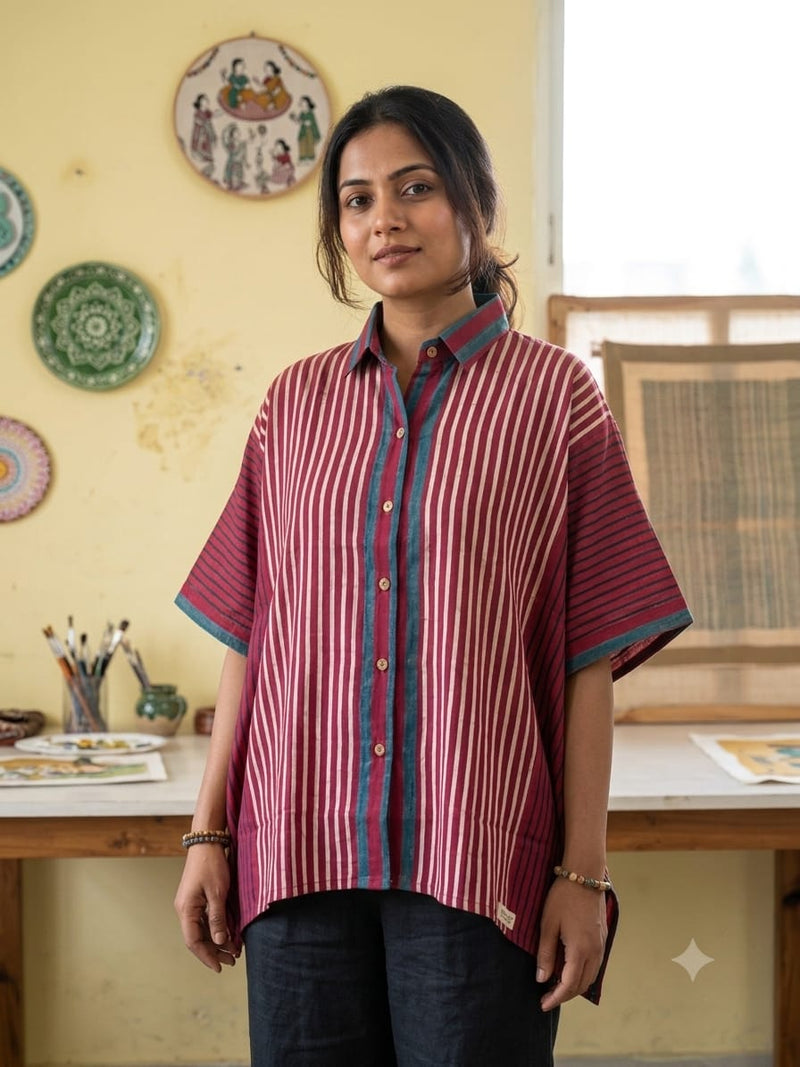 MODAL SHIRT STYLE FREE SIZE KAFTAN