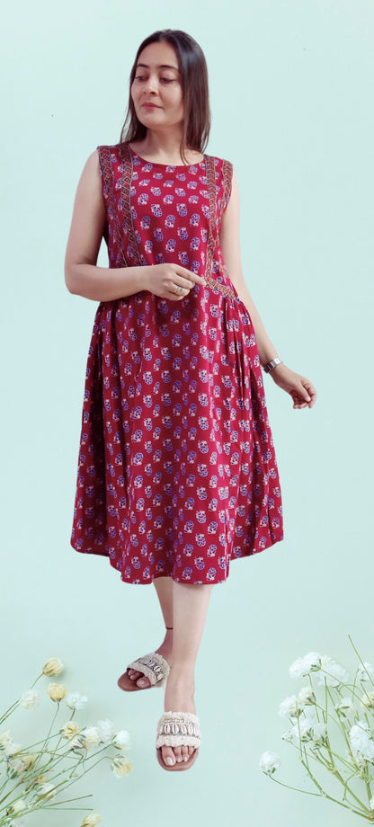 "ANERI"New semi natural frock style kurti