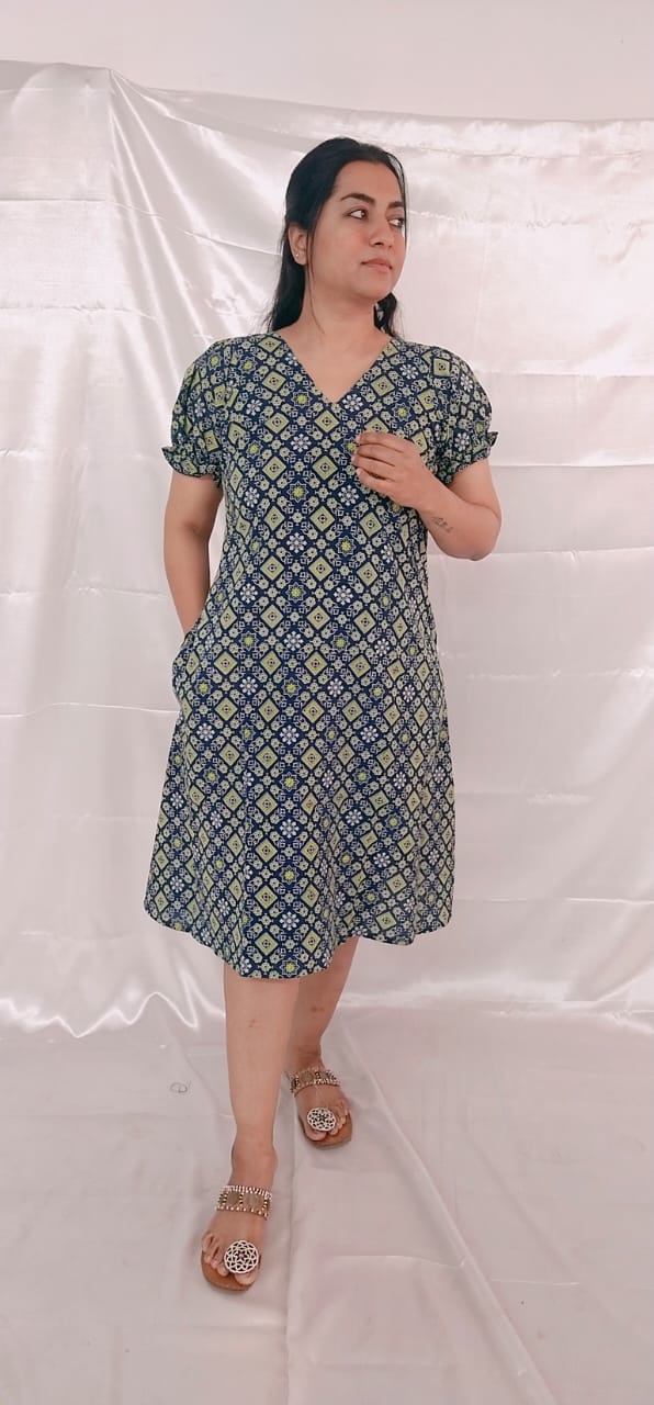 "VEEHA" Semi natural cotton "A" line kurti