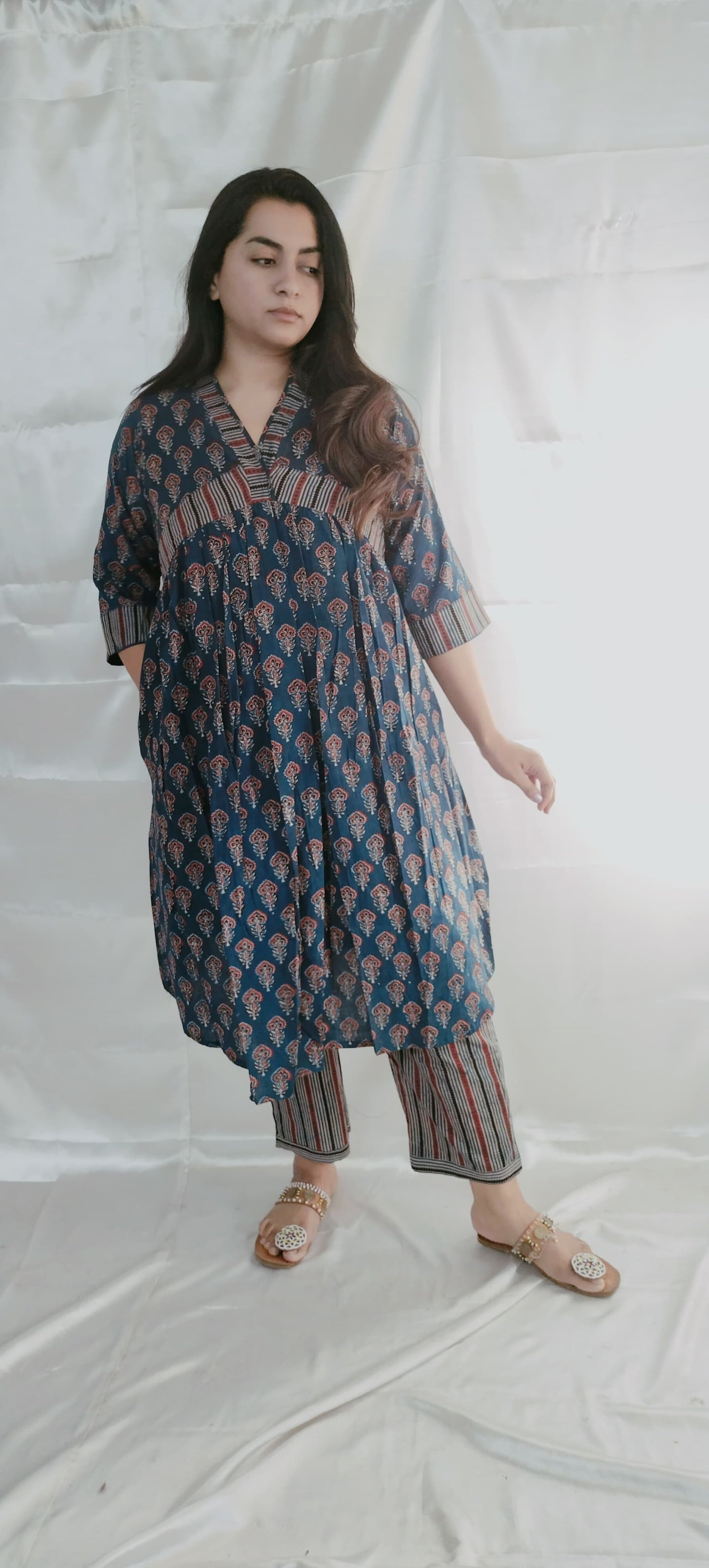 "RUHI"pure cotton alia cut kurti pant set