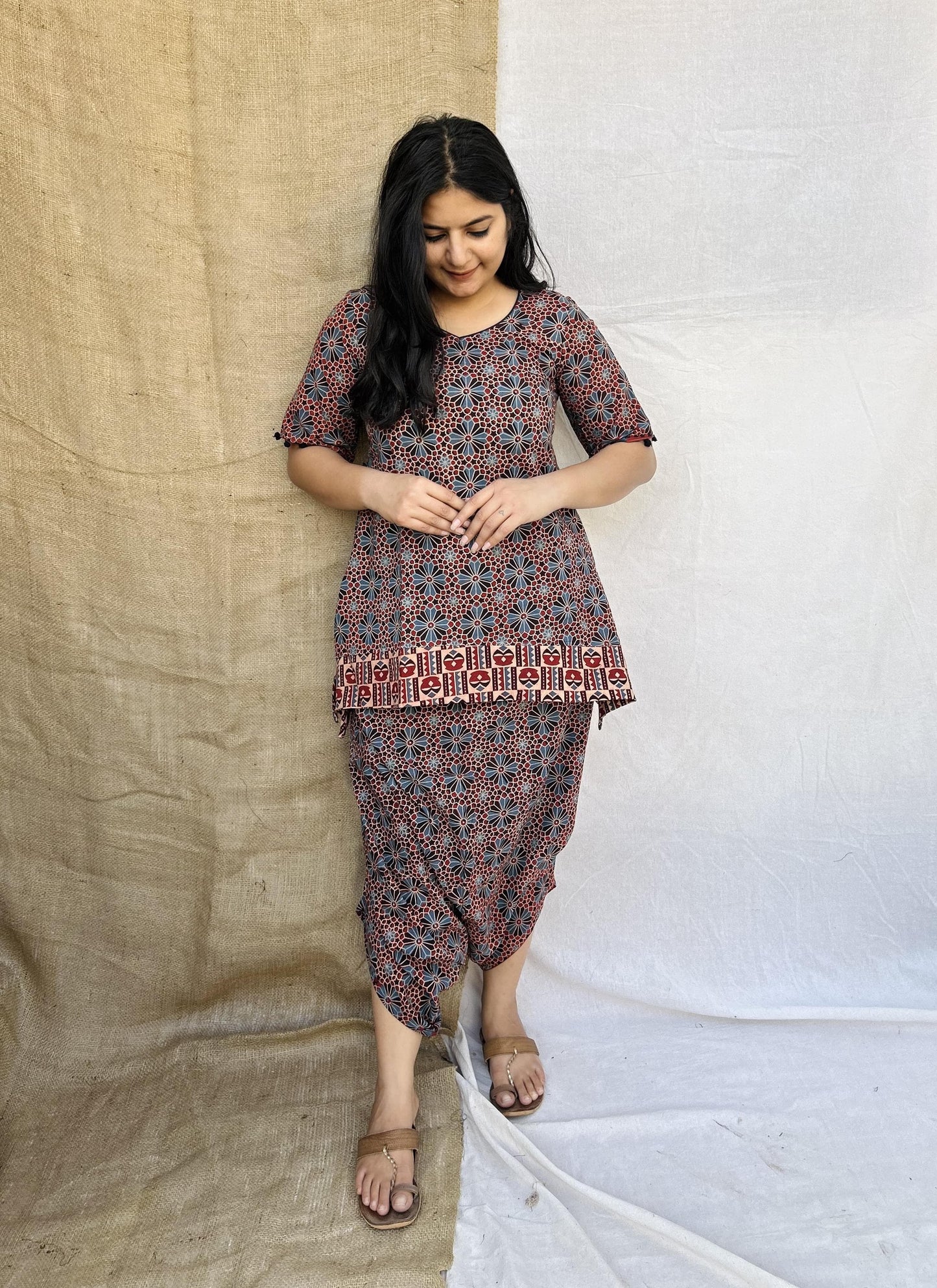 "lEEMA " NATURAL COTTON CO-ORD SET