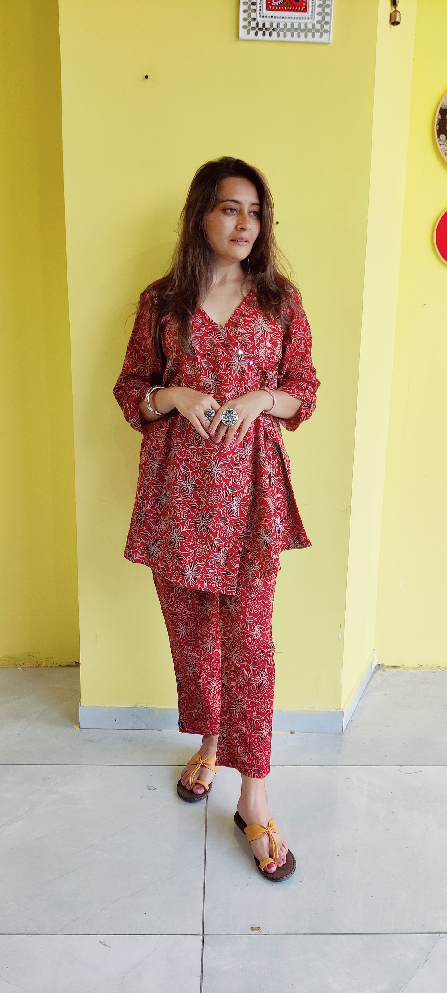 "Jinisha" Pure natural cotton co-ord set