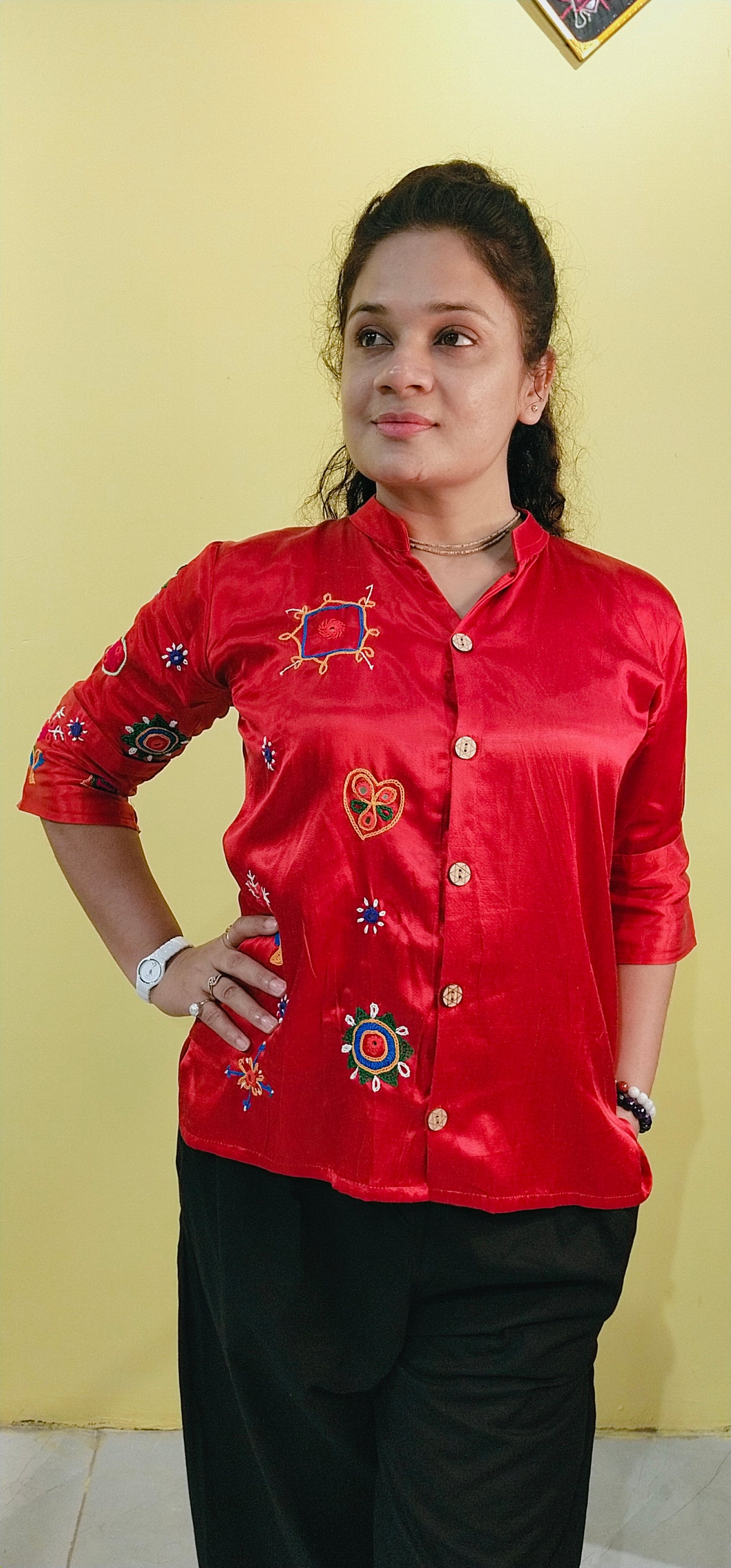 "Astha" Mashroo handwork shirt