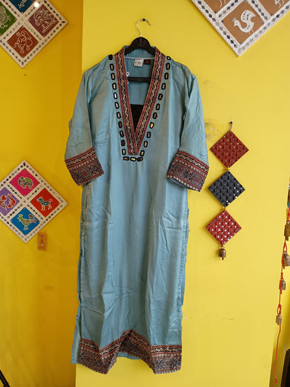 "ASHITA"MODAL MIRROR WORK KURTI