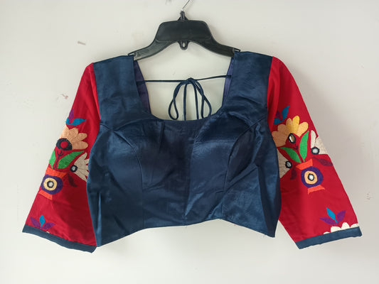 "Yogita" plain mashroo sleeves work blouse