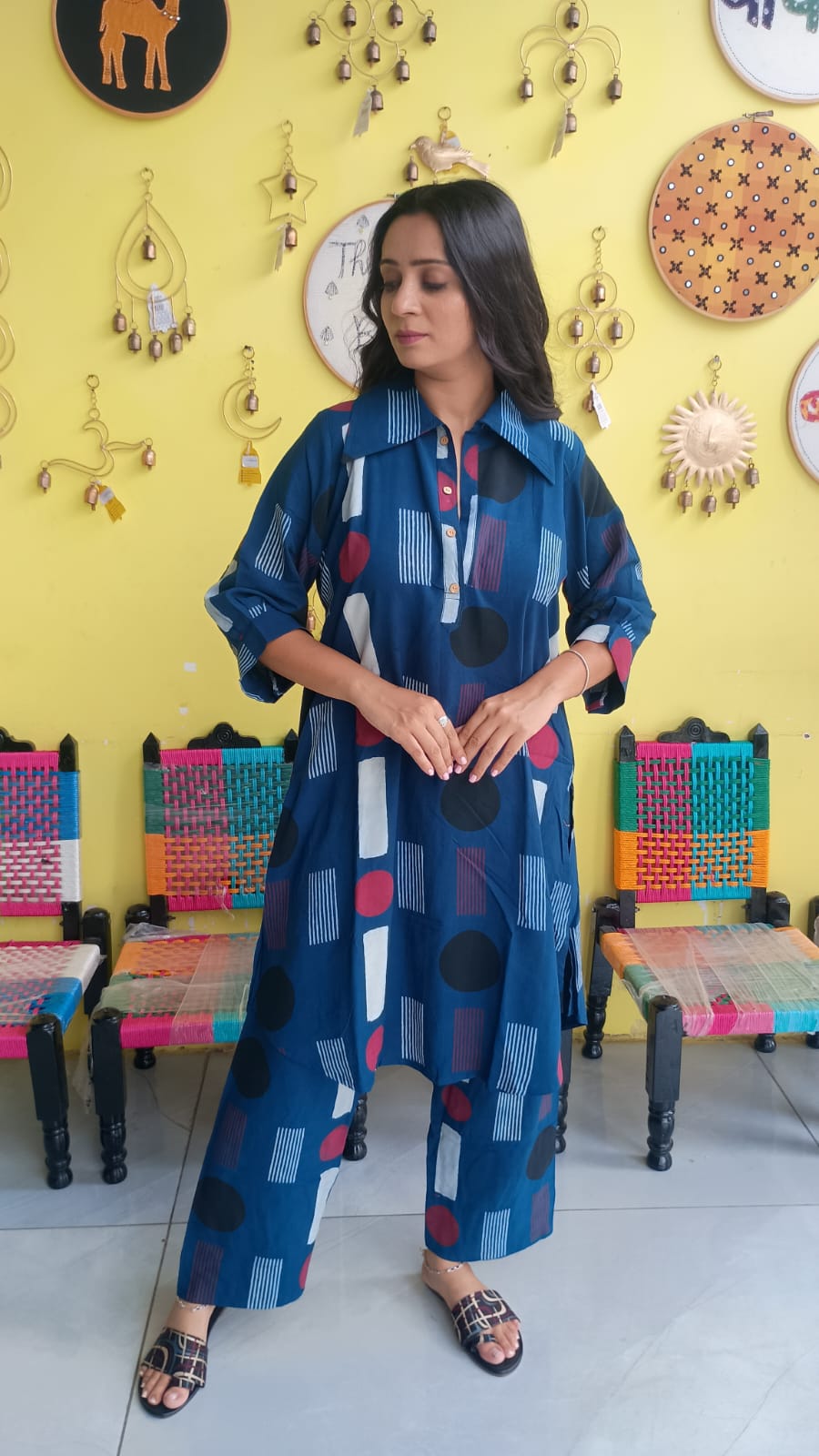 "Vanya" Semi rayon cotton co-ord set