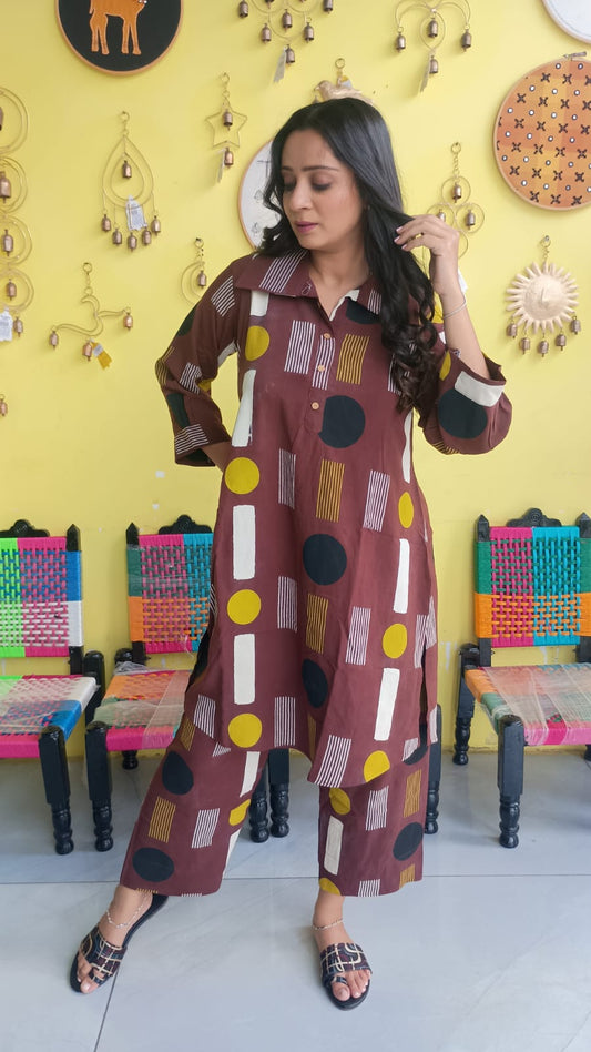 "Vanya" Semi rayon cotton co-ord set