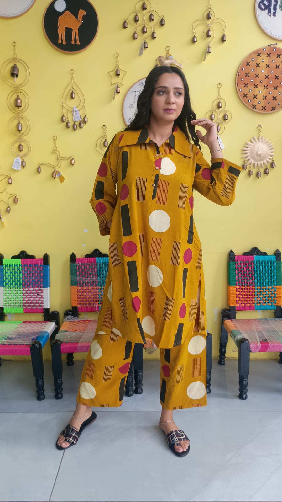 "Vanya" Semi rayon cotton co-ord set