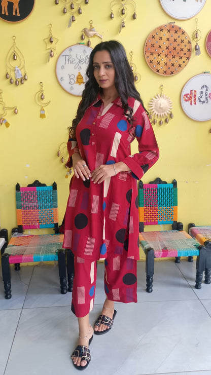 "Vanya" Semi rayon cotton co-ord set