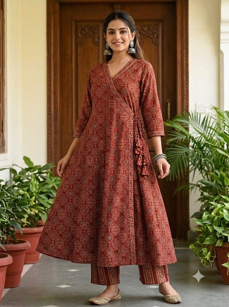 AJRAKH KEDIA STYLE KURTI PANT SET 1