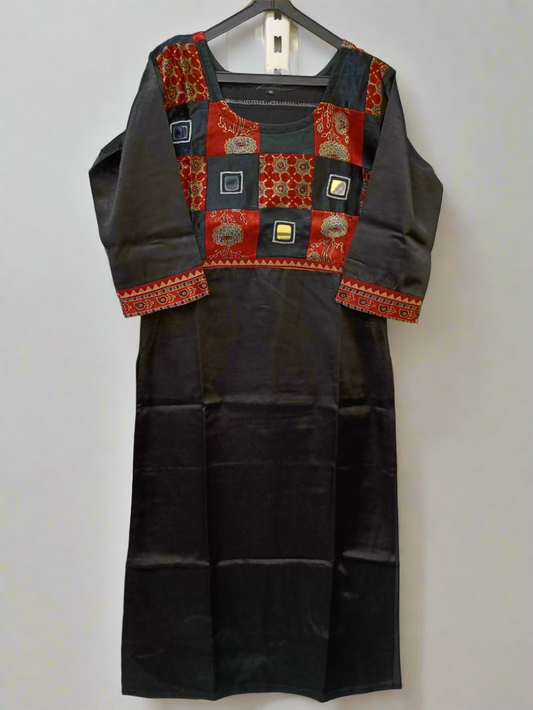 "Naity" mashroo mirror work kurti