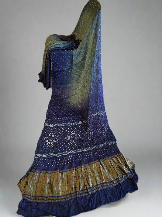 *Yamini*Modal double colour bandhej saree