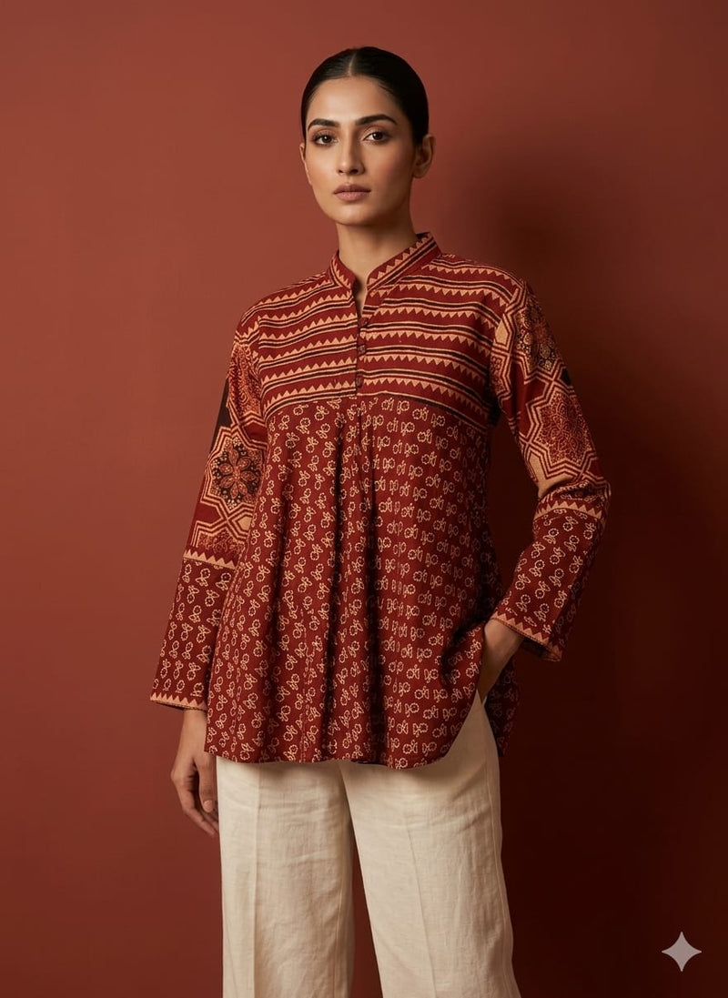AJRAKH A LINE TOP