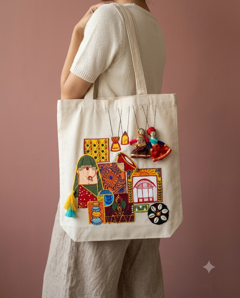 TOTE HAND PAINTED BAG