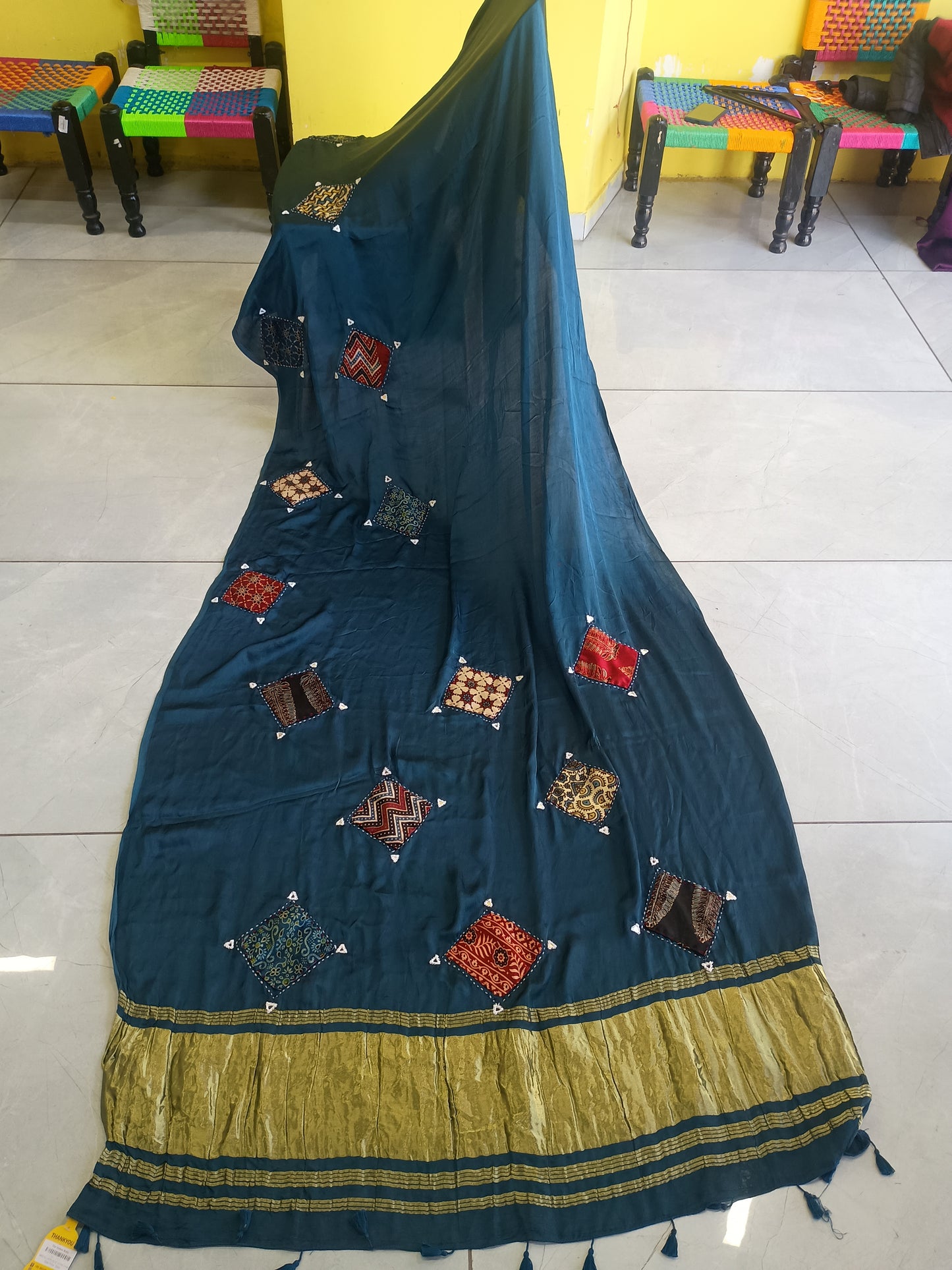 *Reya*Modal patch work tc pallu saree