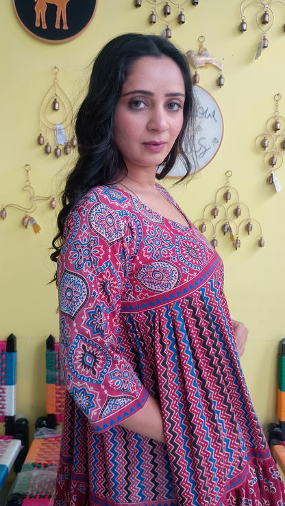 ''Shivanya'' long gown with 3 layer frill pattern